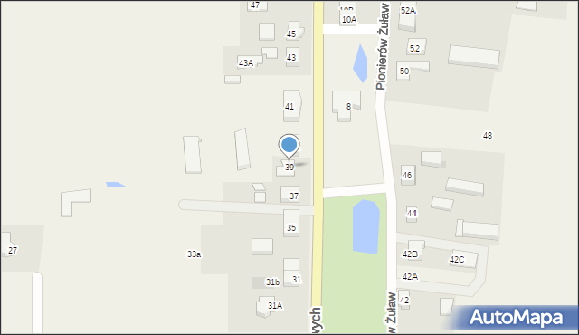 Cedry Wielkie, Osadników Wojskowych, 39, mapa Cedry Wielkie