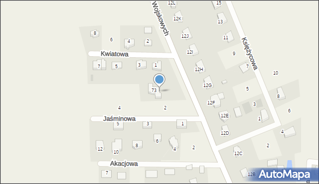 Cedry Wielkie, Osadników Wojskowych, 75, mapa Cedry Wielkie