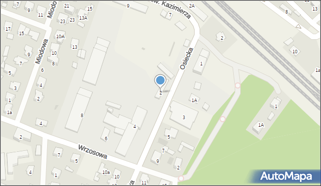 Celestynów, Osiecka, 2, mapa Celestynów