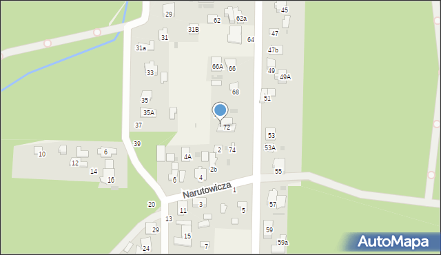 Celestynów, Osiecka, 72b, mapa Celestynów