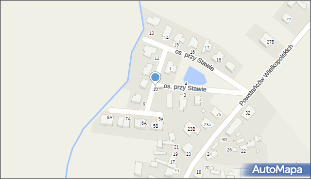 Ceradz Dolny, Osiedle przy Stawie, 10, mapa Ceradz Dolny
