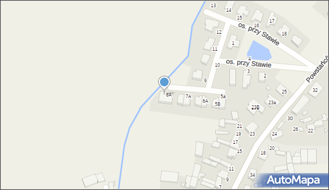 Ceradz Dolny, Osiedle przy Stawie, 8B, mapa Ceradz Dolny