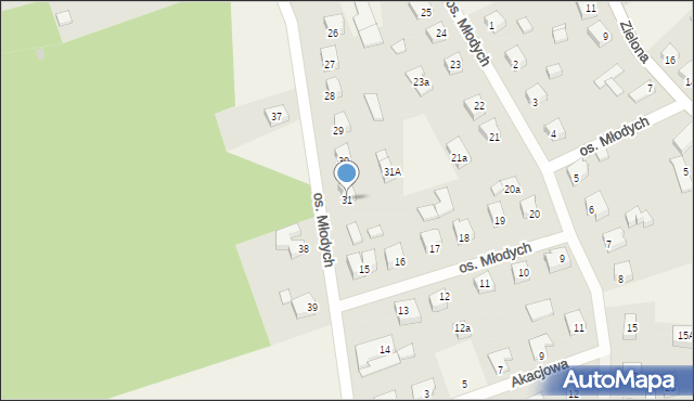Cewice, Osiedle Młodych, 31, mapa Cewice