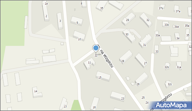 Cewice, Osiedle na Wzgórzu, 12, mapa Cewice