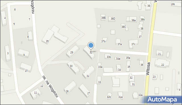Cewice, Osiedle na Wzgórzu, 32, mapa Cewice