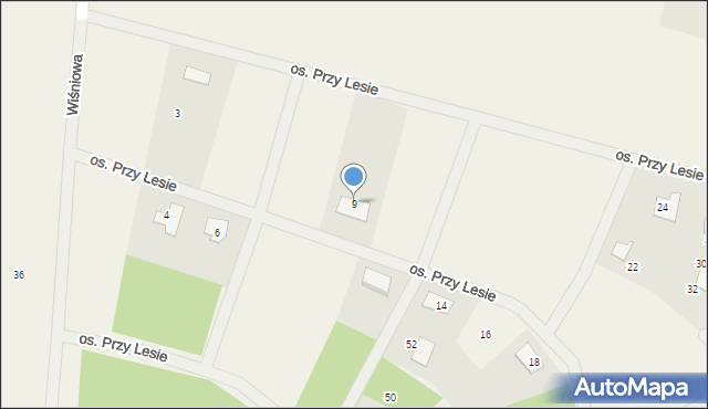 Cewlino, Osiedle Przy Lesie, 9, mapa Cewlino