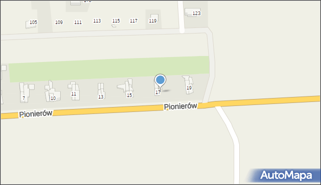 Charbielin, Osiedle Pionierów, 18, mapa Charbielin
