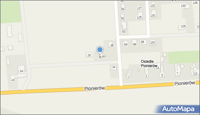 Charbielin, Osiedle Pionierów, 31, mapa Charbielin