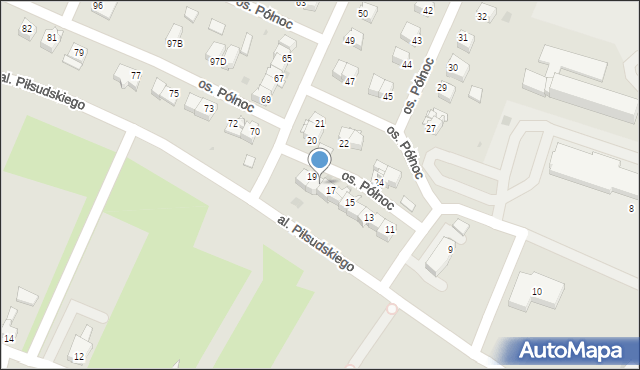 Chęciny, Osiedle Północ, 18, mapa Chęciny