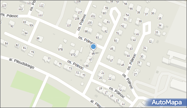 Chęciny, Osiedle Północ, 65, mapa Chęciny