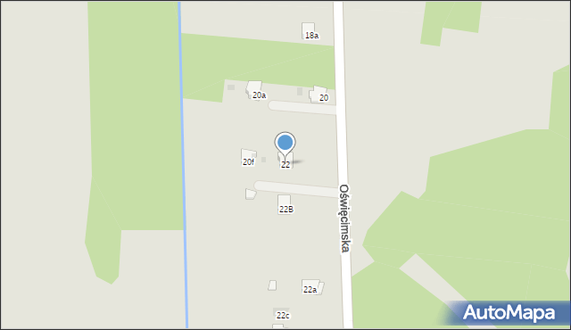 Chełmek, Oświęcimska, 22, mapa Chełmek