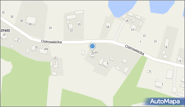 Chmielów, Ostrowiecka, 11, mapa Chmielów
