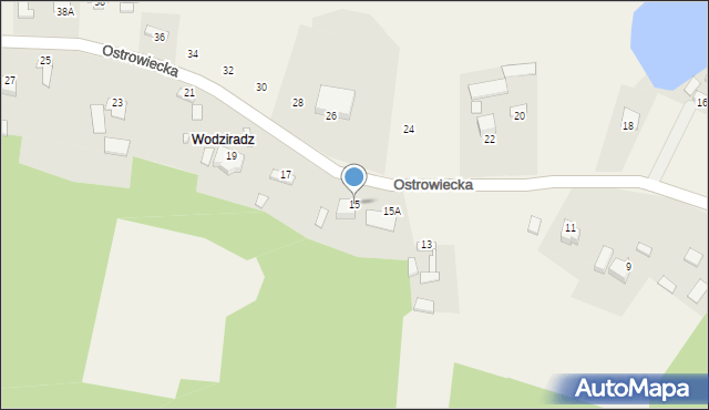 Chmielów, Ostrowiecka, 15, mapa Chmielów