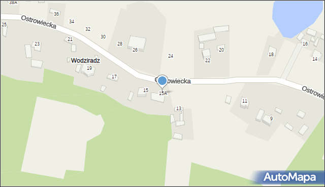 Chmielów, Ostrowiecka, 15A, mapa Chmielów