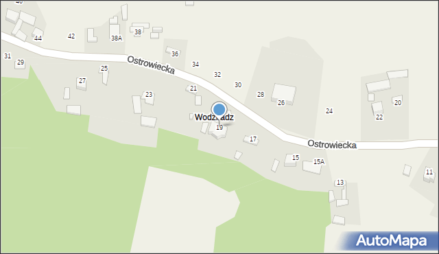 Chmielów, Ostrowiecka, 19, mapa Chmielów