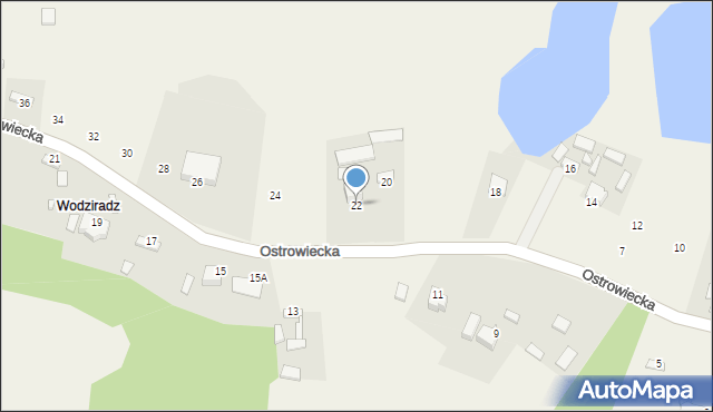 Chmielów, Ostrowiecka, 22, mapa Chmielów