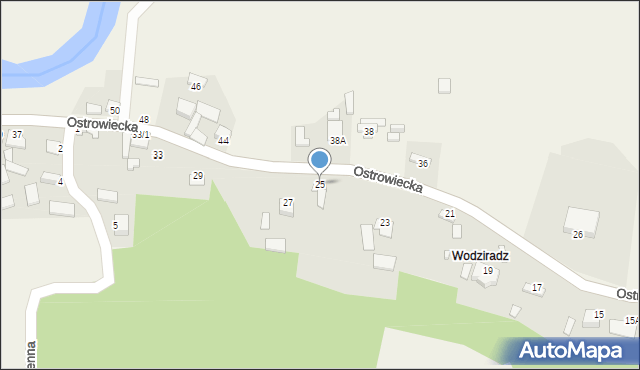 Chmielów, Ostrowiecka, 25, mapa Chmielów