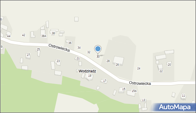 Chmielów, Ostrowiecka, 30, mapa Chmielów