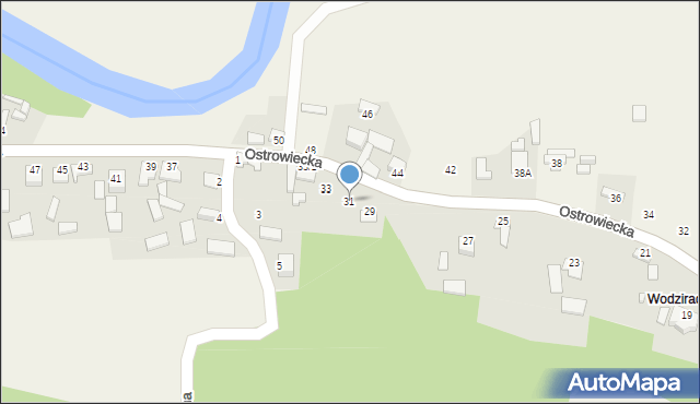 Chmielów, Ostrowiecka, 31, mapa Chmielów