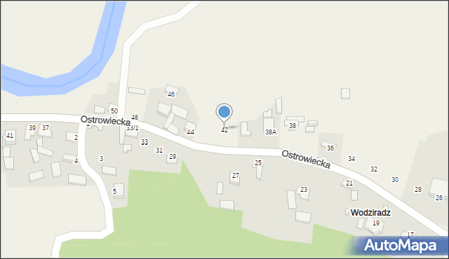 Chmielów, Ostrowiecka, 42, mapa Chmielów