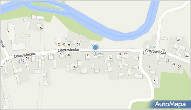 Chmielów, Ostrowiecka, 45, mapa Chmielów