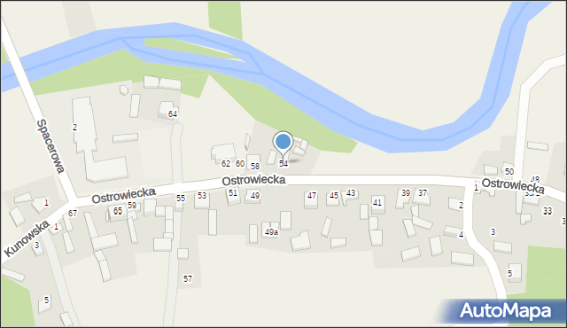Chmielów, Ostrowiecka, 54, mapa Chmielów