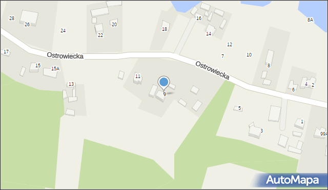 Chmielów, Ostrowiecka, 9, mapa Chmielów