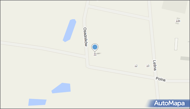 Chobienia, Osadników, 11, mapa Chobienia