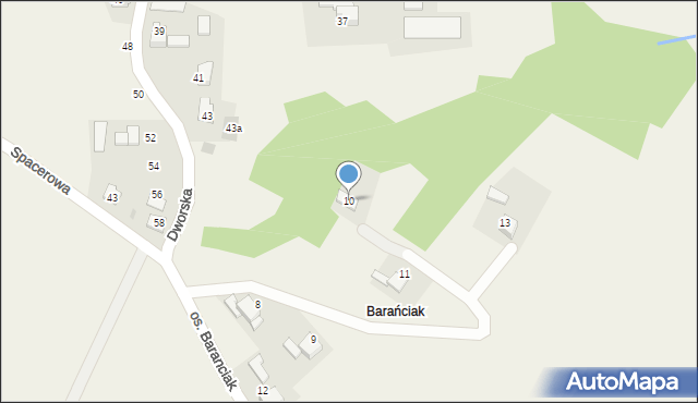 Chocznia, Osiedle Baranciak, 10, mapa Chocznia