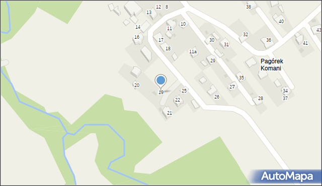 Chocznia, Osiedle Komanie, 19, mapa Chocznia
