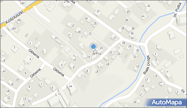 Chocznia, Osiedle Putka Józefa, dr., 16, mapa Chocznia