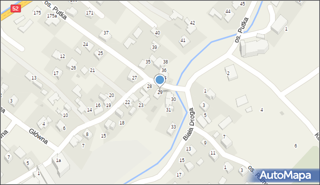 Chocznia, Osiedle Putka Józefa, dr., 29, mapa Chocznia