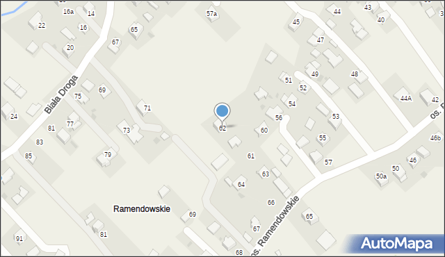 Chocznia, Osiedle Ramendowskie, 62, mapa Chocznia