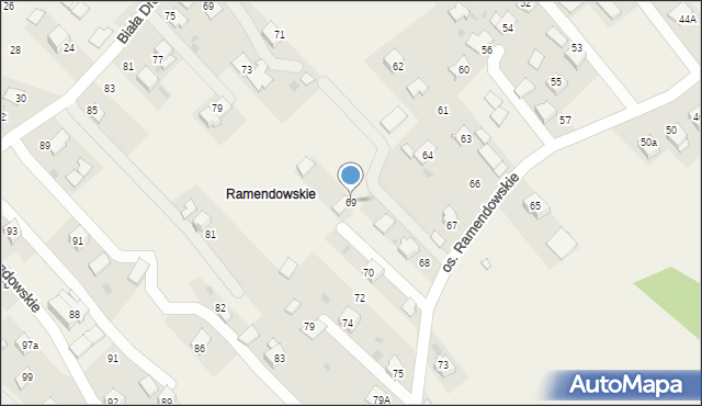 Chocznia, Osiedle Ramendowskie, 69, mapa Chocznia