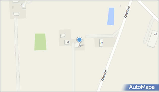 Chodkowo, Ostatnia, 32, mapa Chodkowo