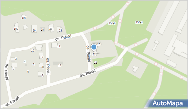 Chodzież, Osiedle Piaski, 21, mapa Chodzież