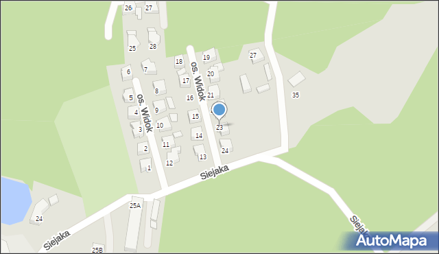 Chodzież, Osiedle Widok, 23, mapa Chodzież