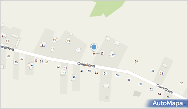 Chomentów-Puszcz, Osiedlowa, 23, mapa Chomentów-Puszcz