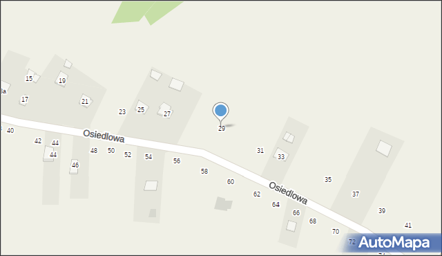 Chomentów-Puszcz, Osiedlowa, 29, mapa Chomentów-Puszcz