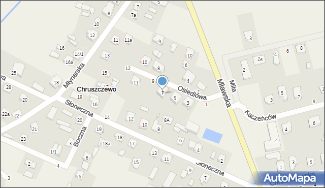 Chruszczewo, Osiedlowa, 7, mapa Chruszczewo