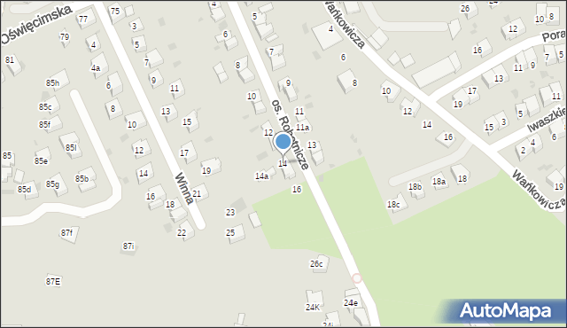 Chrzanów, Osiedle Robotnicze, 14, mapa Chrzanów