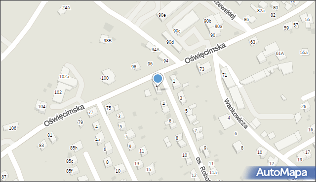 Chrzanów, Osiedle Robotnicze, 2a, mapa Chrzanów