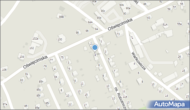 Chrzanów, Osiedle Robotnicze, 4, mapa Chrzanów