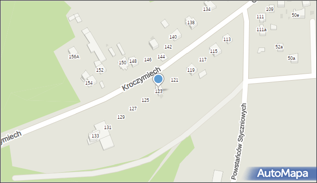 Chrzanów, Oświęcimska, 123, mapa Chrzanów