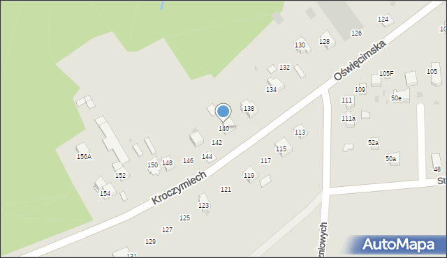Chrzanów, Oświęcimska, 140, mapa Chrzanów