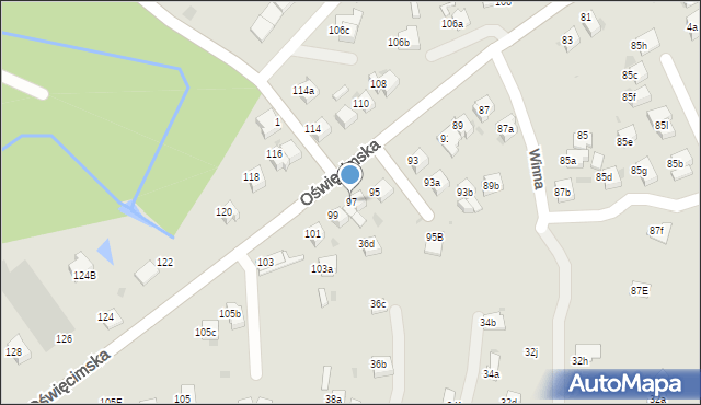Chrzanów, Oświęcimska, 97, mapa Chrzanów