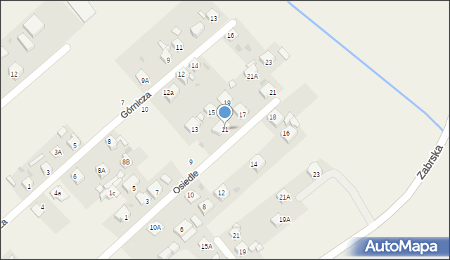 Chudów, Osiedle, 11, mapa Chudów