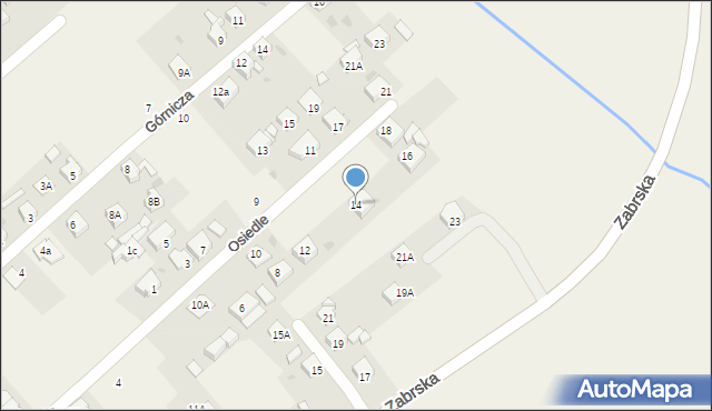 Chudów, Osiedle, 14, mapa Chudów