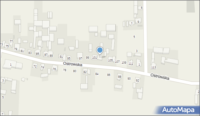 Chwaliszew, Ostrowska, 103, mapa Chwaliszew