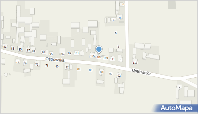 Chwaliszew, Ostrowska, 107, mapa Chwaliszew